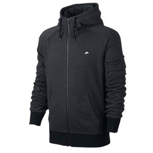 Nike Heather BLK AW77 Full-Zip Hoodie. Men’s XL